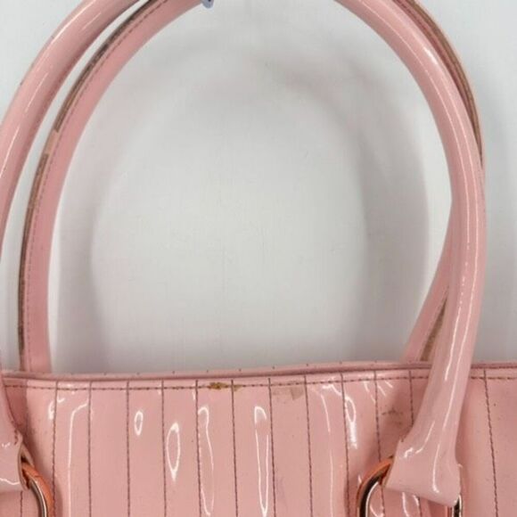 Ted Baker London Women's Patent Leather Quilted Tote Handbag Pink Size Large‎ - Picture 6 of 16